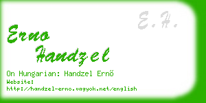 erno handzel business card